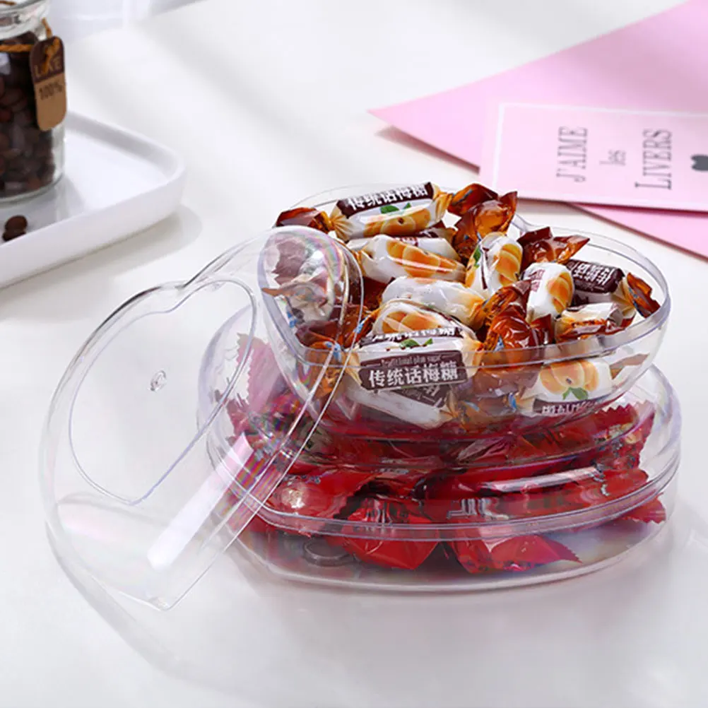 

5Pcs Heart Shaped Gift Boxes Romantic Plastic Storage Container Valentine Day Bride Wedding Party Favor Box C y Present Case