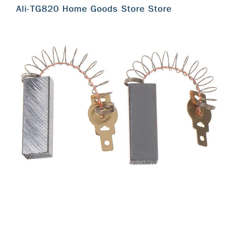 [TG820]2pcs Spring and Wires Electric Motor Carbon Brushes for Dust Collector Cleaner Power Tool