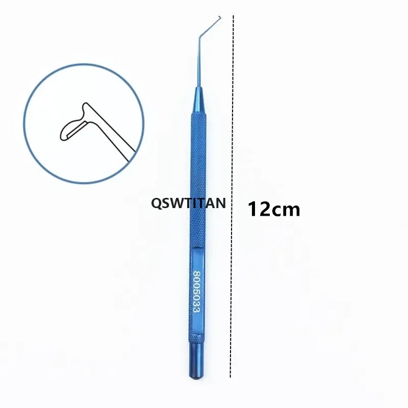 Fukasaku Small Pupil Snapper Hook Ophthalmic Hooks Smooth Polished Notch Eye Surgical Instruments