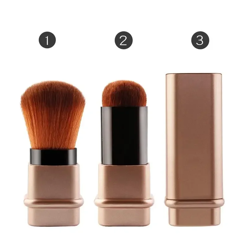 Women's Beauty Retractable Blush Blusher Foundation Face Powder Cosmetic Makeup Brush