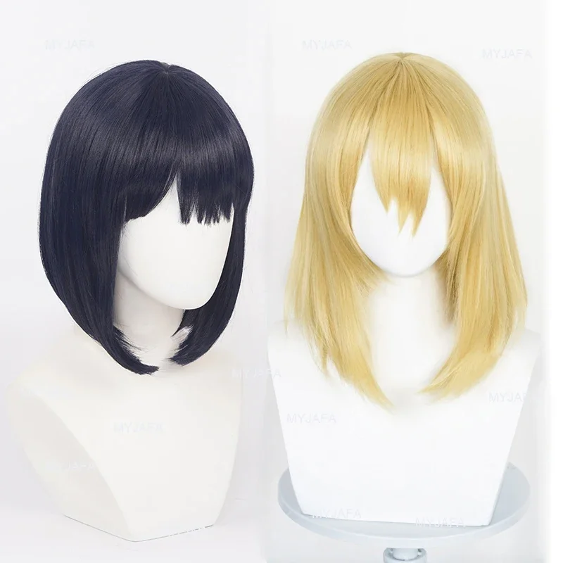 Howl Cosplay Wig Golden Black Blue Hair Heat Resistant Synthetic Hair Wigs Wig Cap Earrings