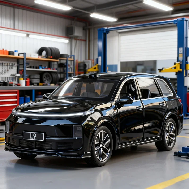 1:32 LEADINGIDEAL Li Auto L9 SUV سبيكة سيارة نموذج الصوت والضوء التراجع لعبة الأطفال المقتنيات هدية عيد ميلاد #1