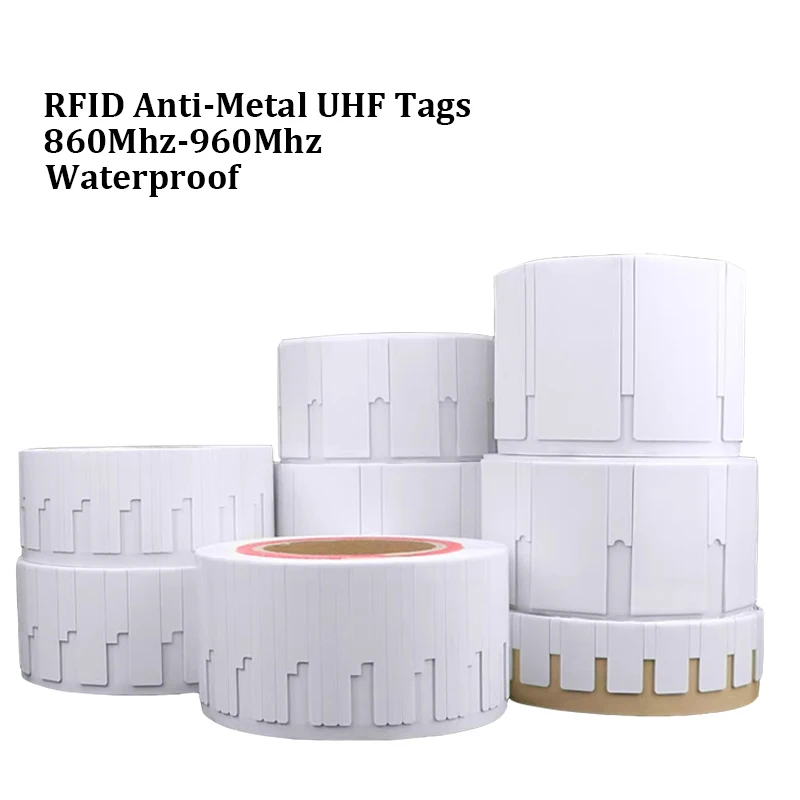 

10pcs RFID Waterproof Long Range UHF Flexible Anti-Metal Tags 860-960mhz Resistant And ISO18000-6C PET Tags Sticker