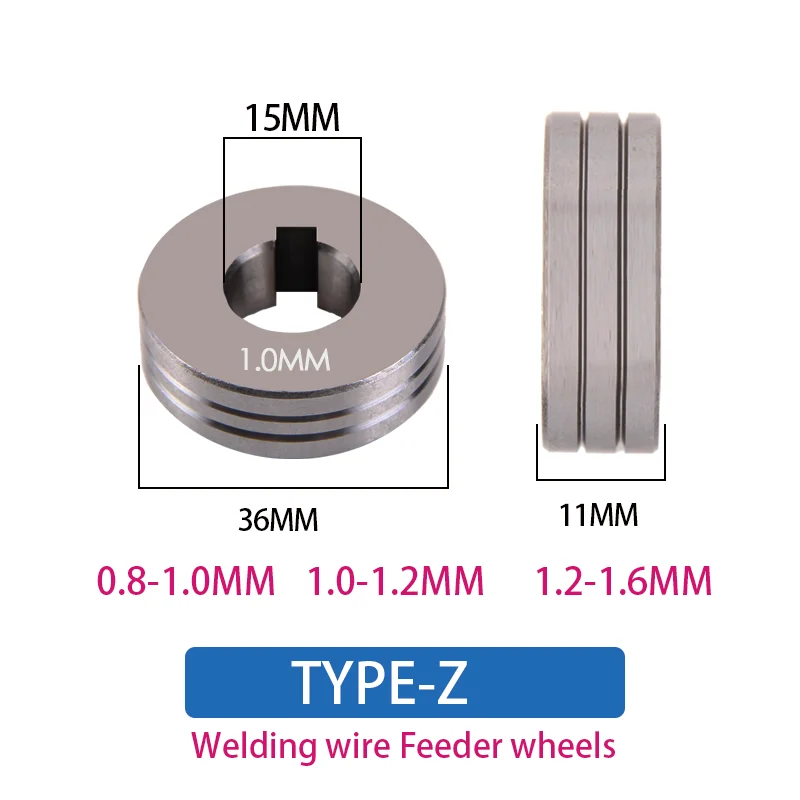 1PCS MIG Welding Wire Feeding Roll Panasonic Wire Feeder Wheel Roller 0.8 1.0 1.2 1.6mm V Binzel Wire Feeder Wheel Double Size