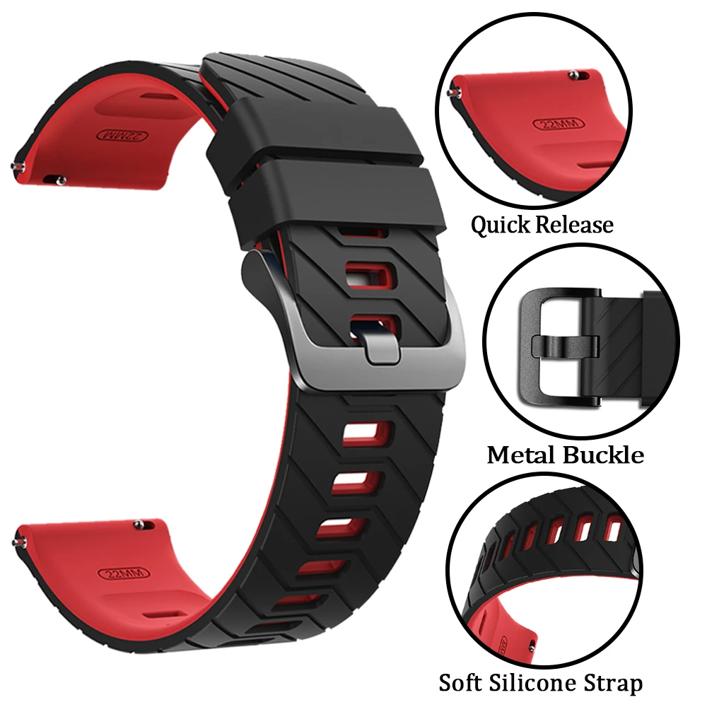 Cinturino morbido in silicone da 22 mm per Realme Watch S2 cinturino di ricambio per Realme Watch 3 2 S Pro/3 2 S braccialetto sportivo traspirante
