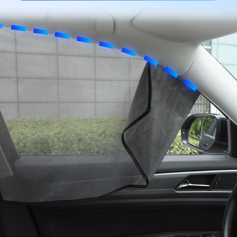 Magnetic Car Sun Shade UV Protection Car Curtain Car Window Sunshade Side Window Mesh Sun Visor Summer Protection Window Film 