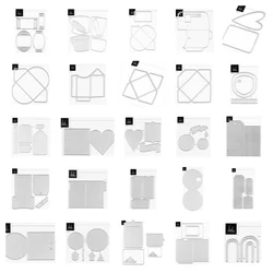2024 New Shape Collection Heart Cutting Dies for DIY Scrapbooking Supplies Paper Craft Handmade Make Album Card Punch Template