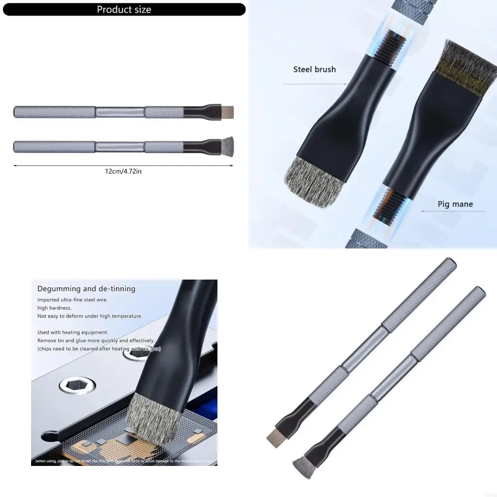 

Y5LB Mechanical Motherboard Debonding Brush Steel / Bristles Brush Ergonomic Nonslip Handle For Electronics Repair