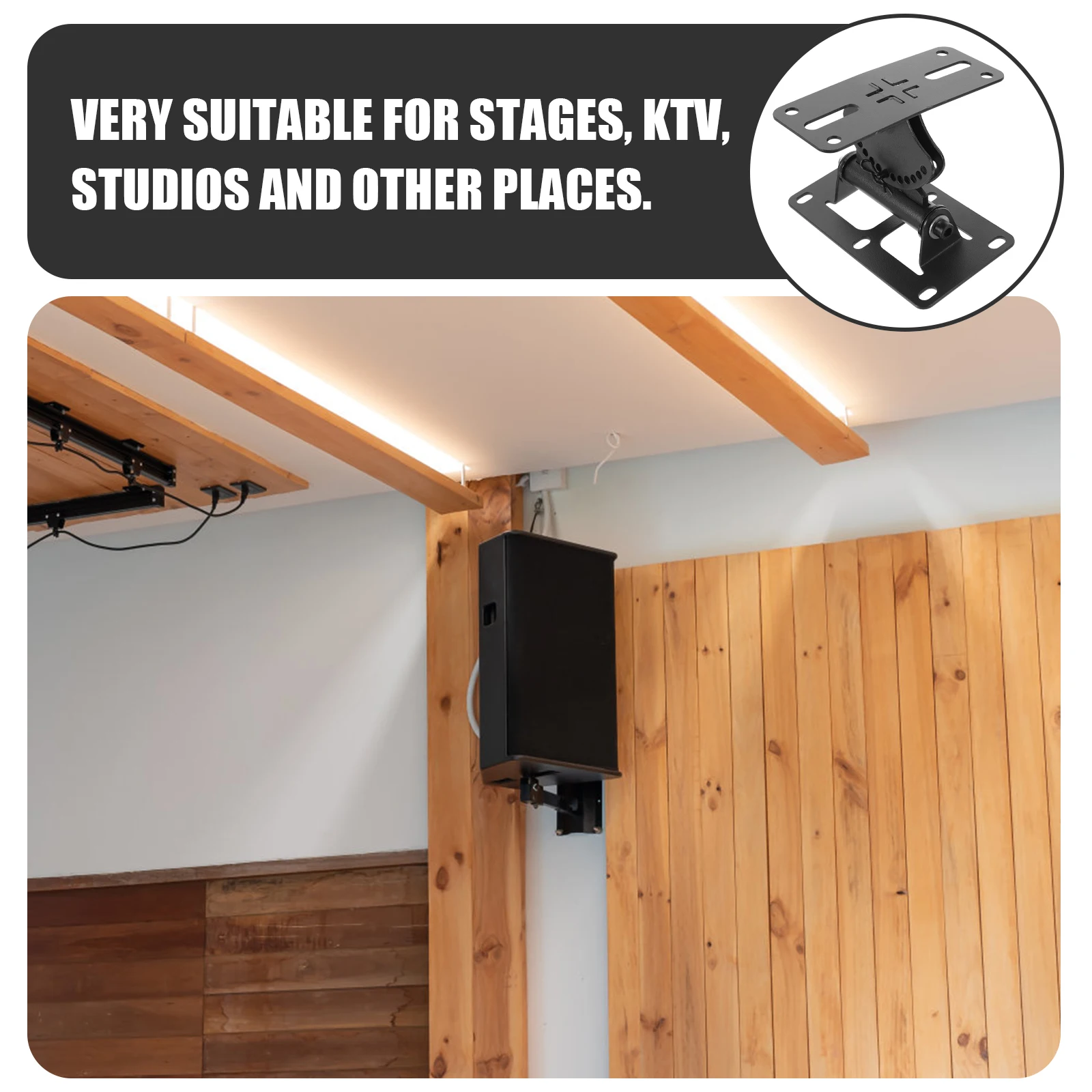 

Rotatable Zinc Alloy Speaker Wall Mount Bracket Horizontal Style Speaker Shelf Wall Stand for High Fidelity Audio Systems Stage
