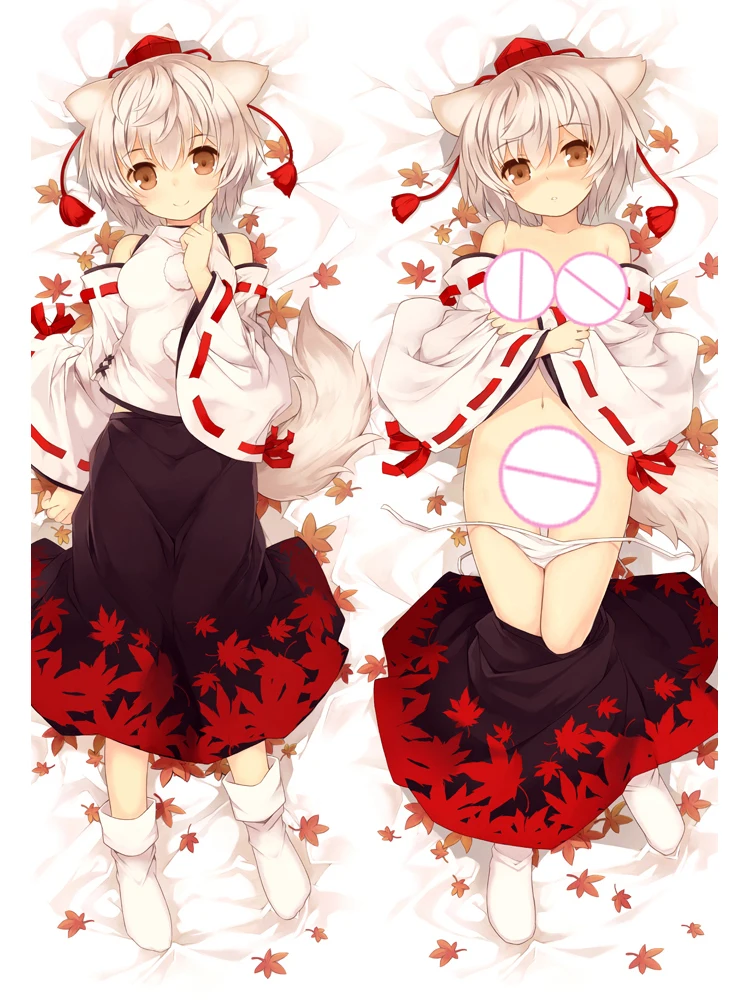 

Dakimakura Anime Pillow Cover Momiji Inubashiri Double Sided Print 2Way Cushion Bedding Festival Gifts Gifts