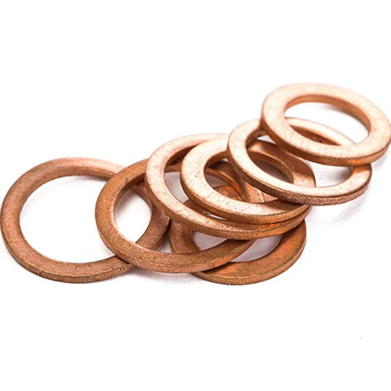 M3 M4 M5 M6 M8 M10 M12 M20 M22 Copper Sealing Boat Crush Washer Flat Gasket Ring Sump Plug Oil Seal Fitting Thickness 0.3mm