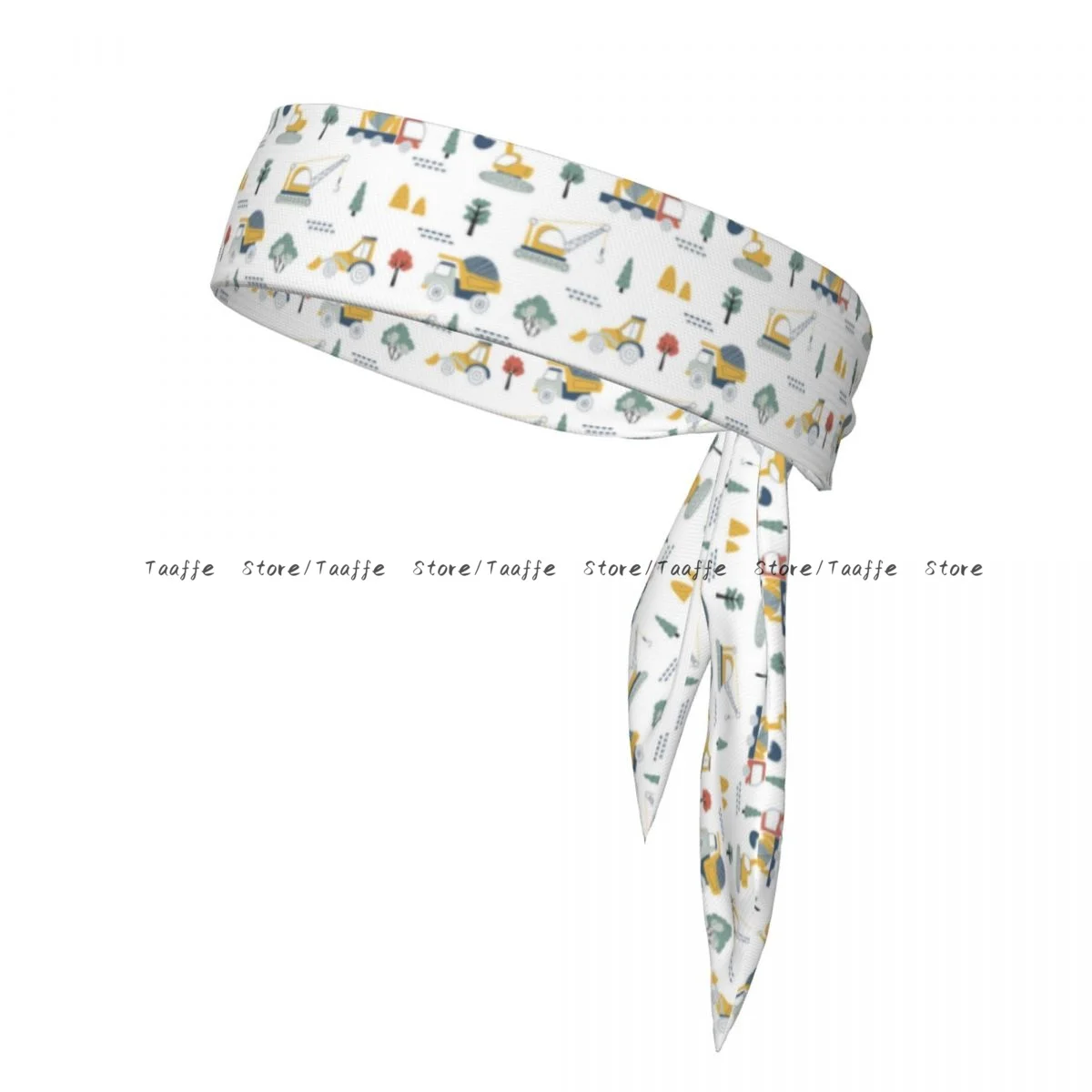 Trucks Construction Vehicles Crane Bandanas Hairband Head Tie Sports Headband for Running Tennis Karate Athletics Brief Style