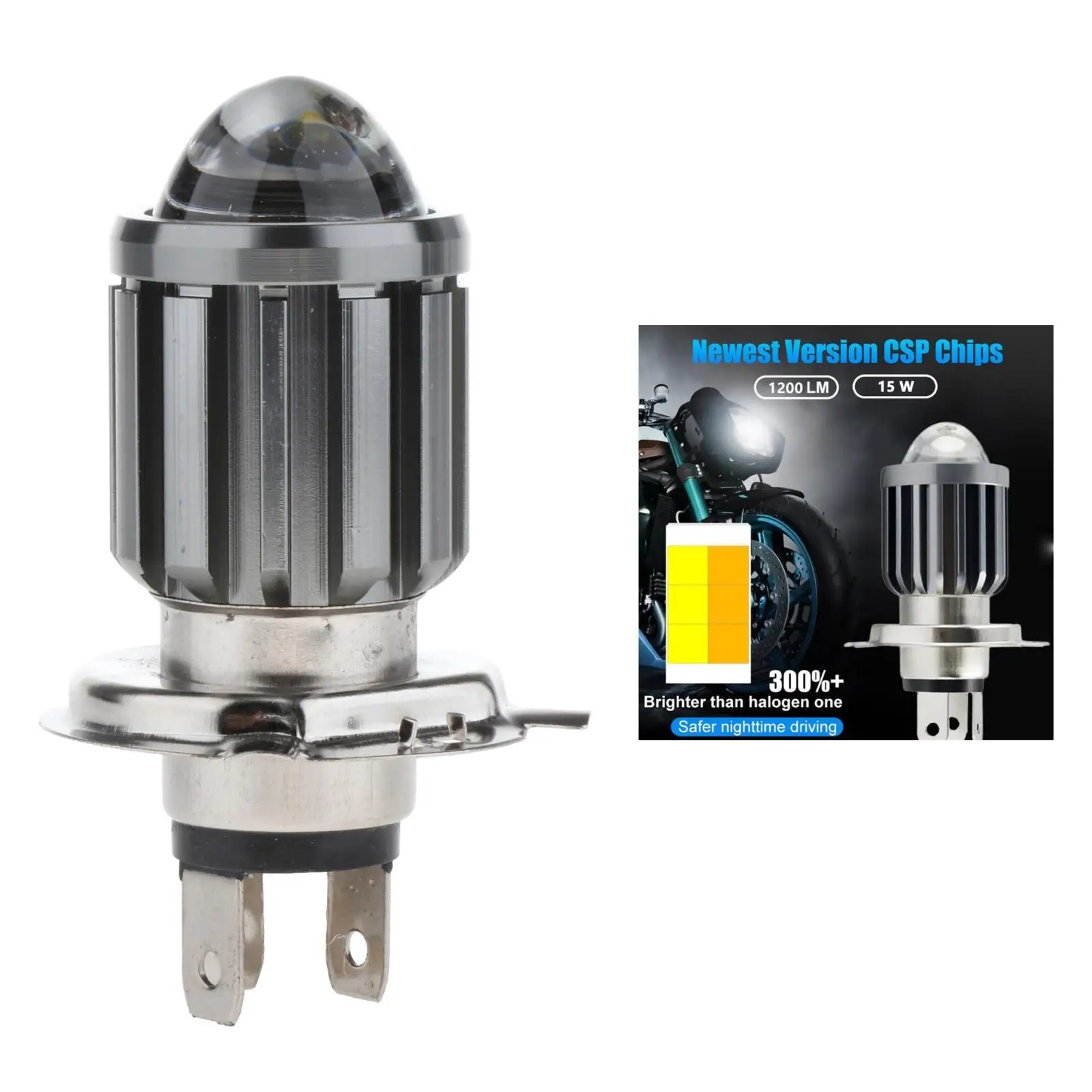 LED Headlight Bulbs, 1000LM High Low Beam, Led Chips Hi/Lo lights - 6000K White & 3000K Yellow