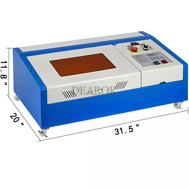 M 레이저 조각기 40W CO2 레이저 조각 기계 30*20CM 목재 가죽 목공 USB 지원 CorelDraw 용 컷 도구