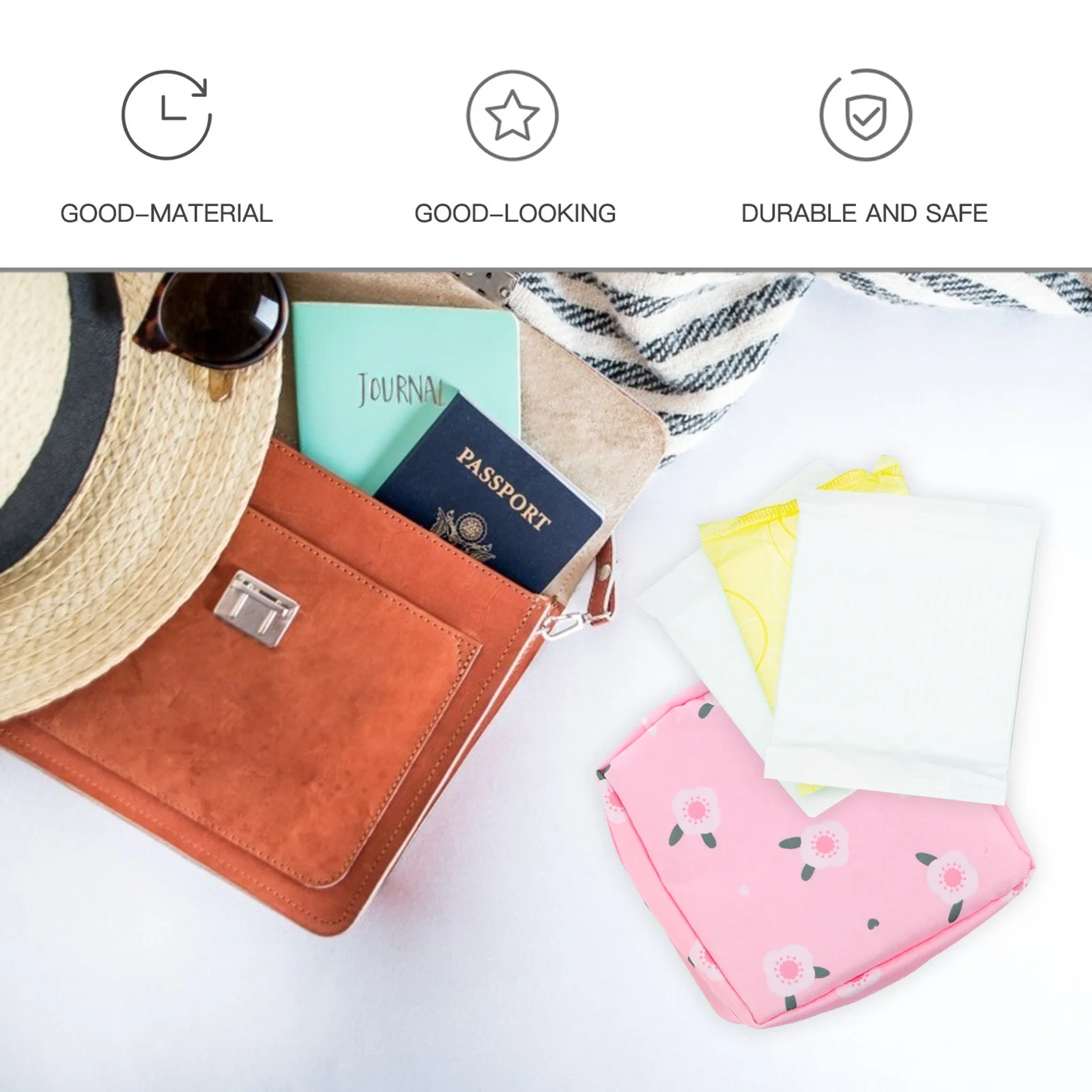 

2Pcs Sanitary Napkin Storage Bag Oxford Cloth Zipper Menstrual Pad Pouch Nursing Pad Organizer Portable Travel Mini Storage Bag