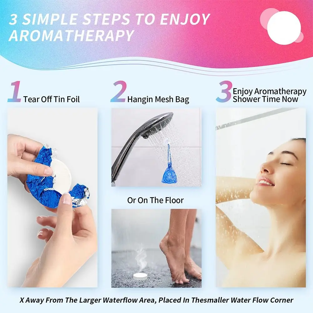 Improve Circulation Shower Steamers Relaxation Moisturizing Shower Bombs Relieve Stress Mini Shower Tablets for Beauty Salons