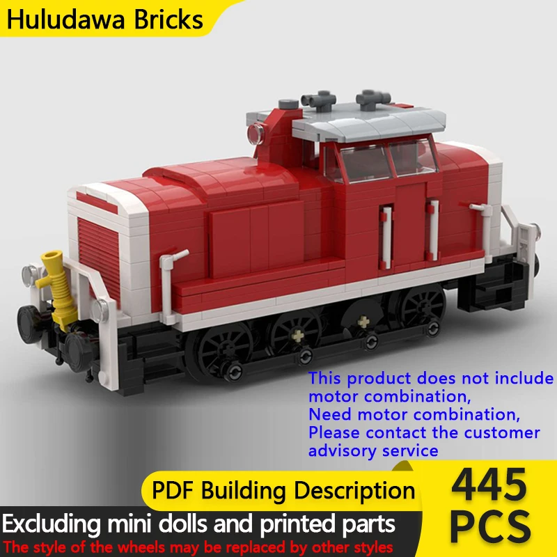 

City Car Model MOC Building Bricks Railway V60 Diesel Locomotive Modular Technology Gifts Holiday Assemble Children Toys Suit