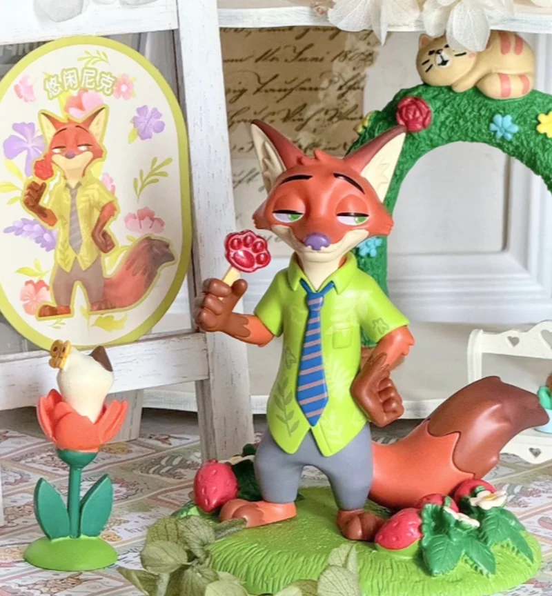

Disney Zootopia слепая коробка Ник Джуди фигурка цветочный мир украшение для рабочего стола подарок модная коллекционная игрушка из Китая