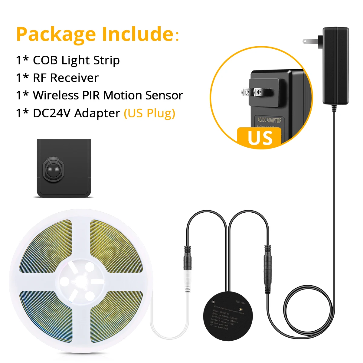 MALITAI Bande Lumière LED COB Avec Détecteur De Mouvement 4