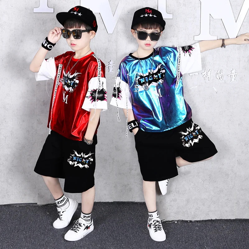 

Children's performance suit, boys' street dance set, hip-hop fashion suit, boys' fashion suit costume jazz dance show, drum