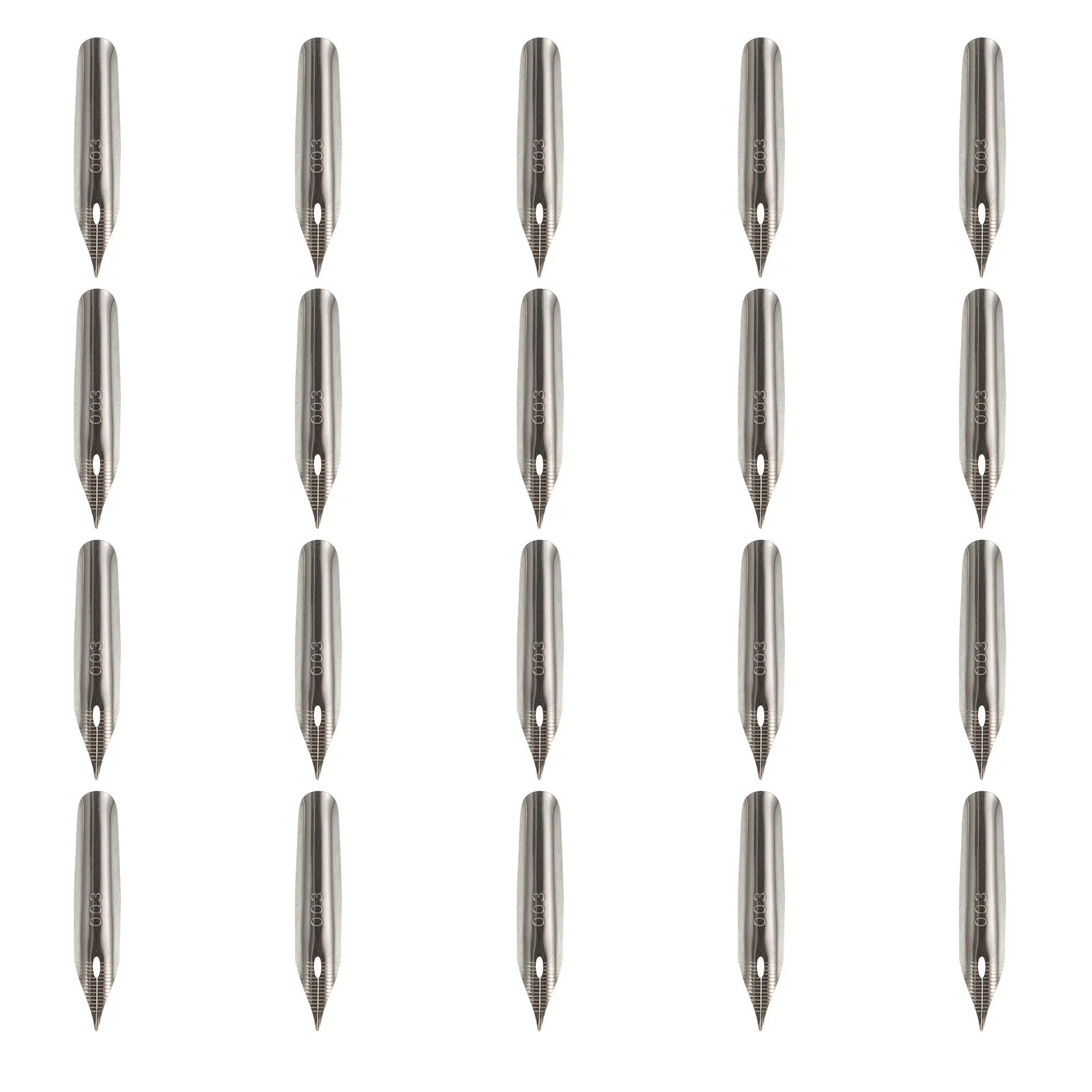 20pcs Fountain Calligraphy Writing Replacement Stainless Steel Nibs Universal Metal Pen Nibs For Lettering Signature Practice