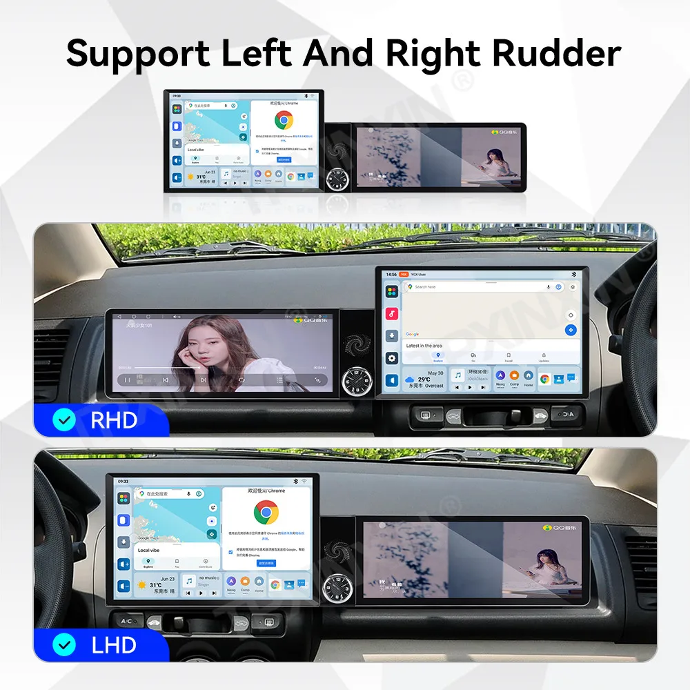 For Honda Fit City Grace Everus S1 2002~2015 Android Dual HD Screen Radio Stereo Receiver Multimedia Player Navigation Head Unit