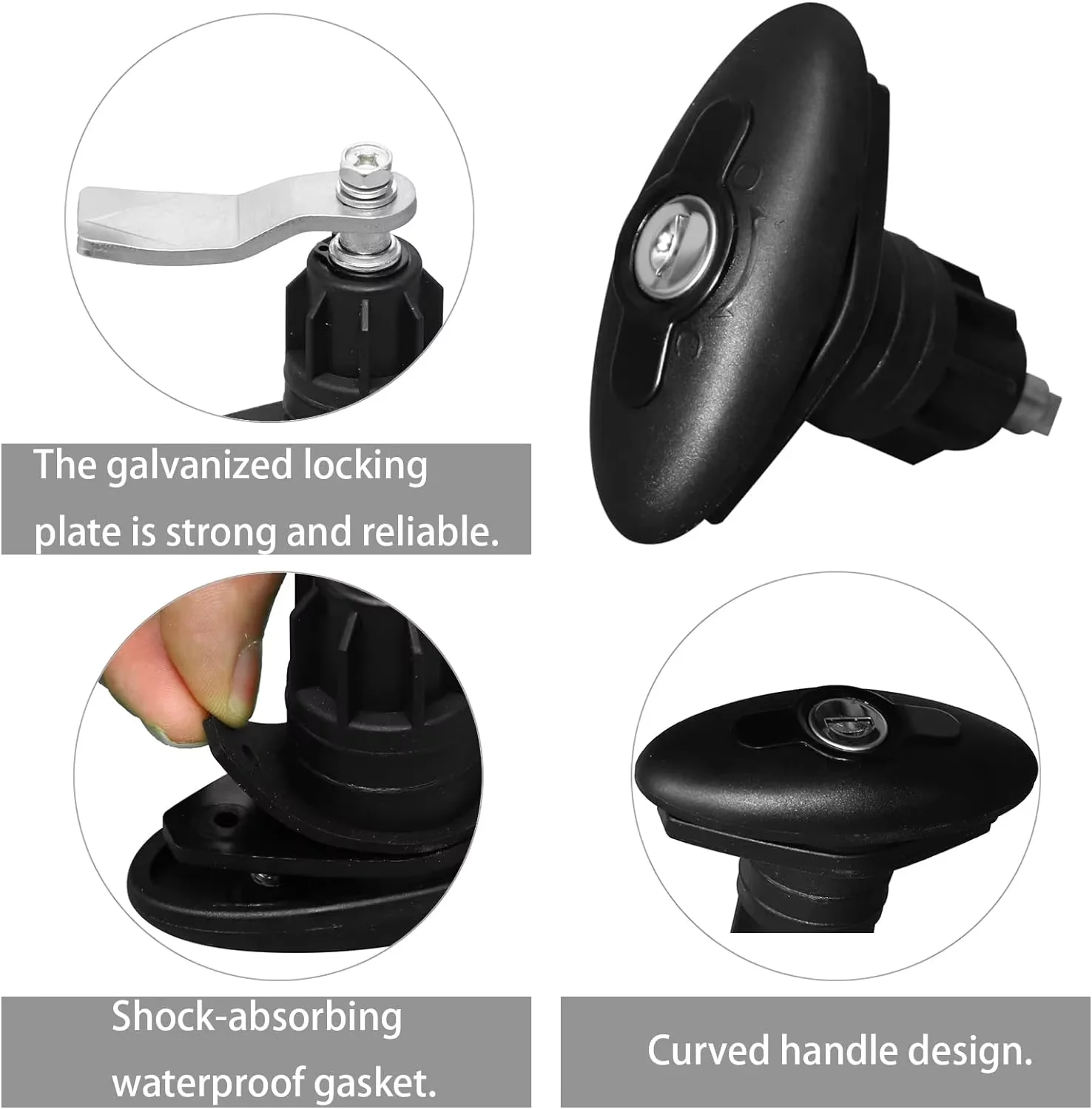 2 قطعة أقفال قذيفة التخييم RV ، قفل مقبض Rv T لباب التخزين ، شاحنة صغيرة وقارب ، المفتاح الأيمن على حد سواء جسم قفل سبائك الزنك الأسود #4