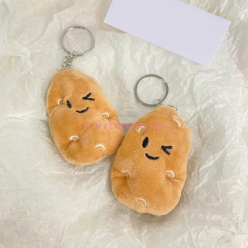 N5KF Juego 10 Potato Toy Pin Fabric Fabric Brooch Pense Pense Colleted Keyring Bag Accessory para ropa diaria