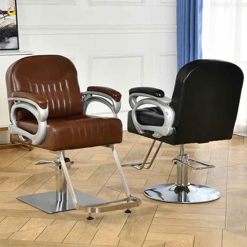 Decorazione da barbiere Sedia semplice Spedizione gratuita Uomo Parrucchiere Girevole Reclinabile Parrucchiere Scopo Salone Promozione professionale