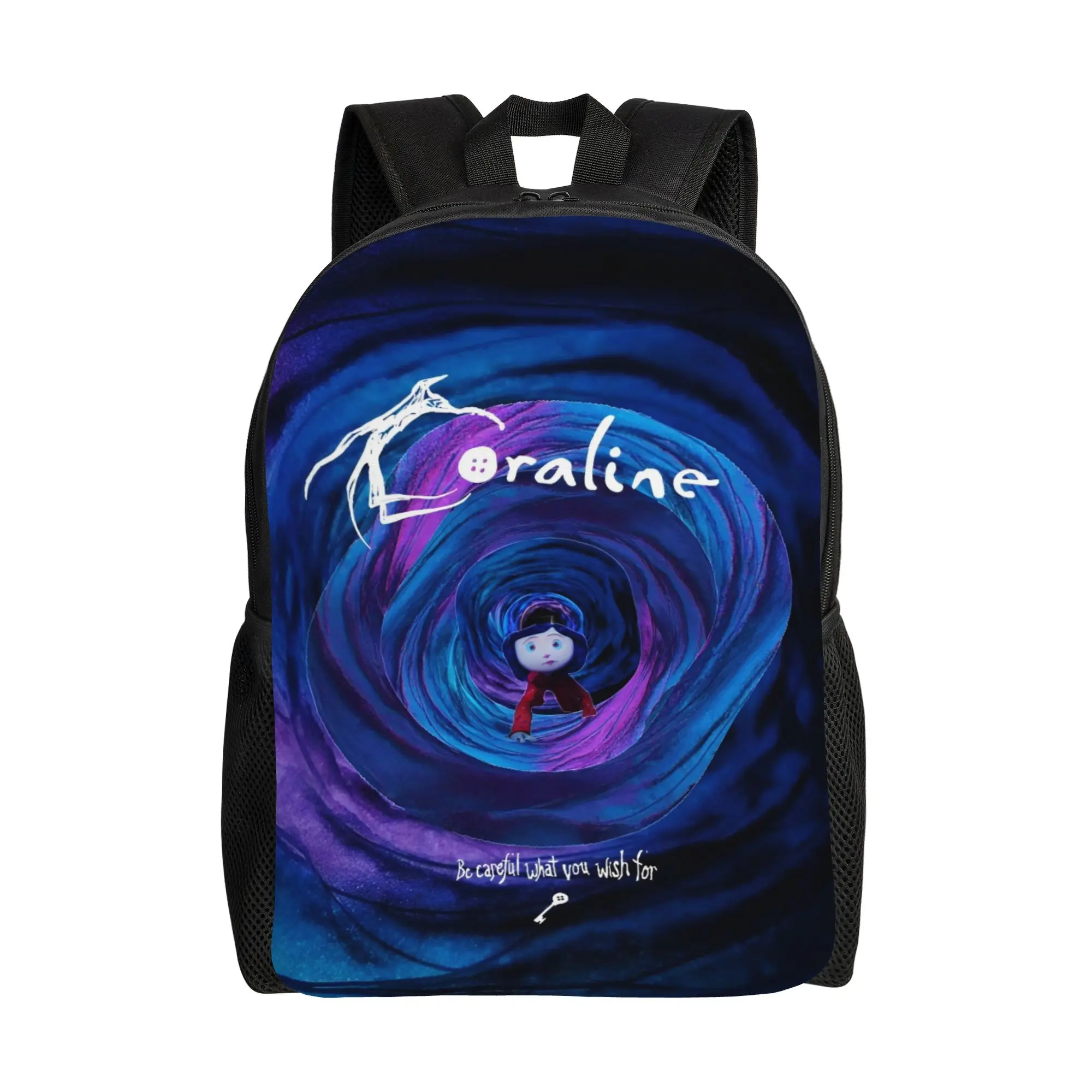 

Coraline Halloween Horror Cool Backpack Gift Student Business Daypack for Men Women College Shoulder Bag