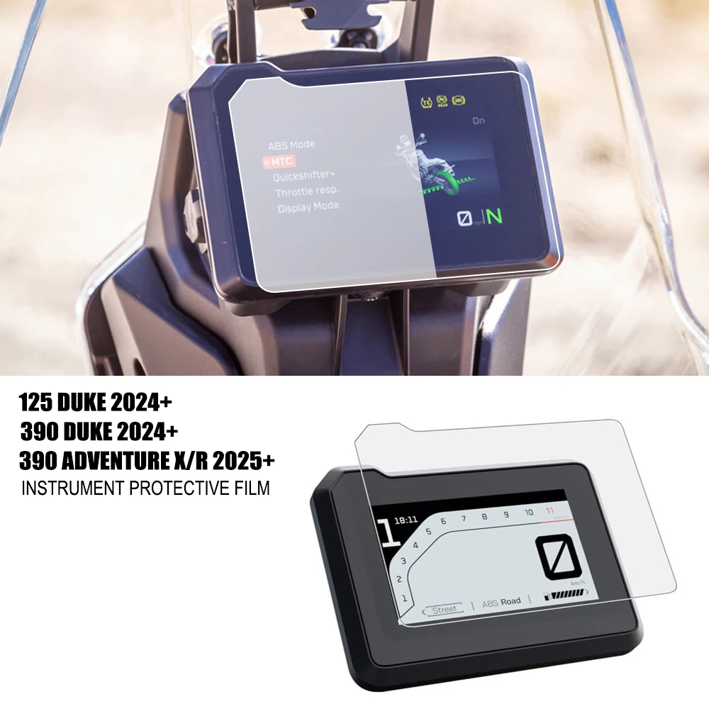 Motorcycle Protection Instrument Film 2024+ 390/125 Duke Accessories Scratch Cluster Screen Dashboard For 390 Adventure X/R 2025