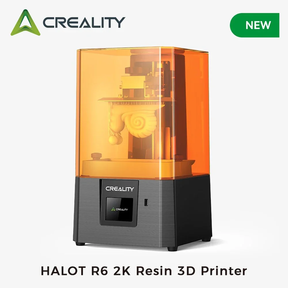 

Creality Новый 3D-принтер из смолы HALOT R6 2K, удобный для начинающих, анти-УФ-крышка, противоскользящие болты, двойные носики, защита из закаленного стекла