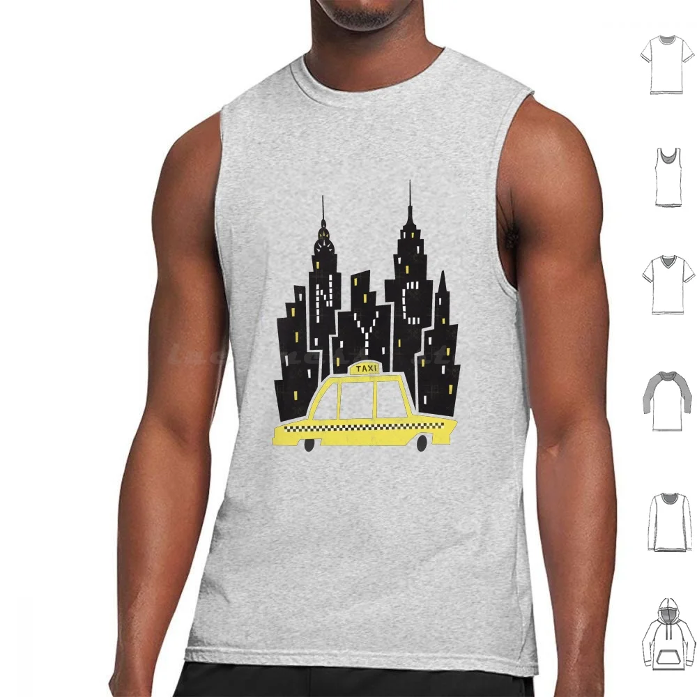 Nyc Taxi Tank Tops Vest Sleeveless Graphic Art City Taxi New York New York Taxi Nyc City Art City Design City Illustration