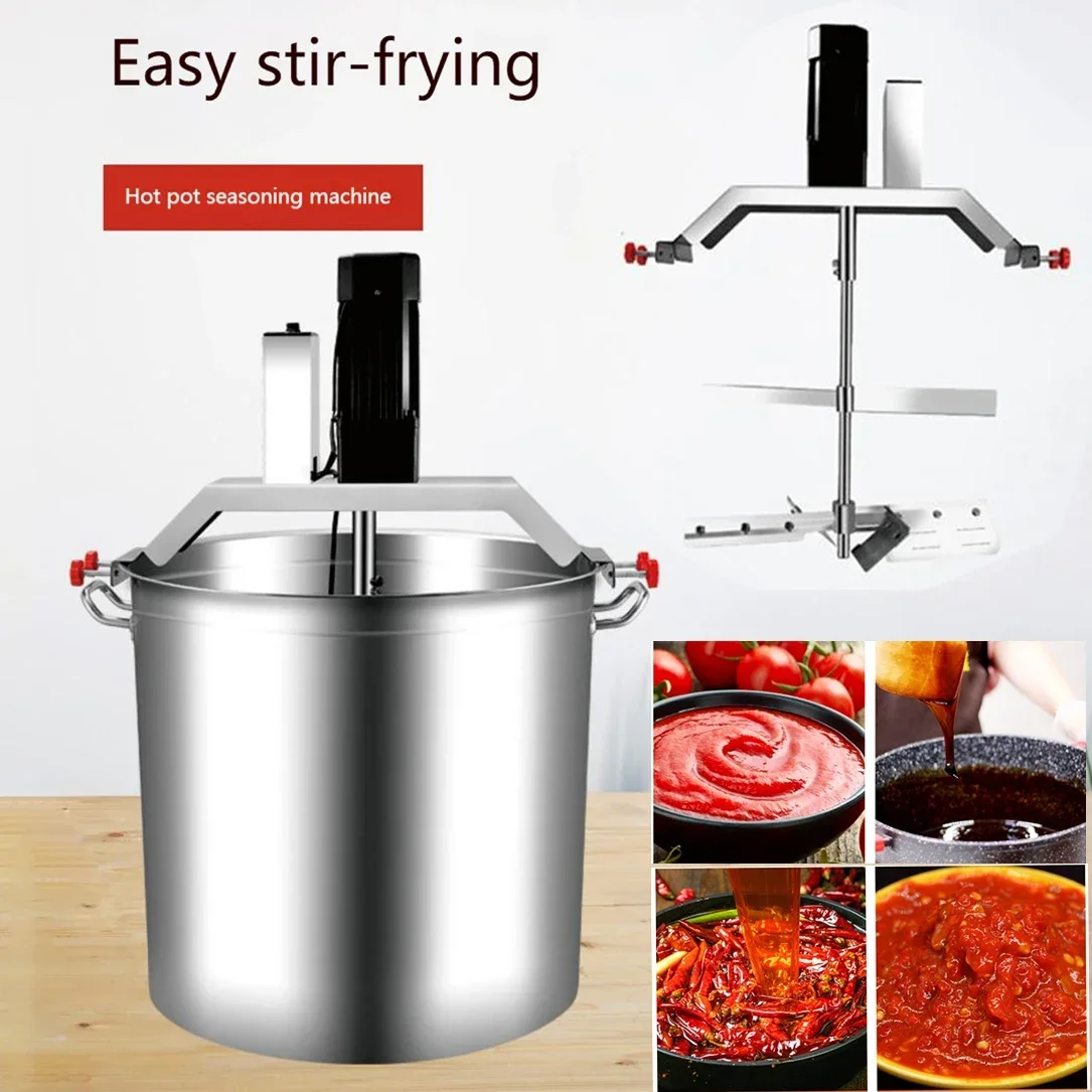 For Commercial Wok Mixer Electric Cuisine Stainless Steel Barrel Small Automatic Stir-Fry Mixer Sauce Pots Sauce Frying Machine