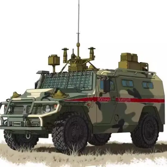 RPG Model 1/72 Russian Armored High-Mobility Vehicle GAZ 233114 Tiger-M Defense Drone Special Operations Model 72005 Kit for Toy
