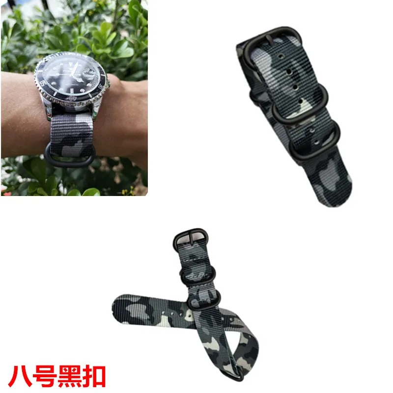 Camo Nylon Strap 18.20.22.24.26.28MMWatch Accessories for men and women