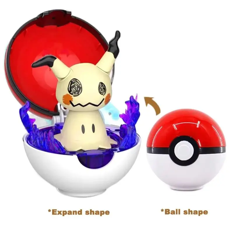 12 Styles Pokemon Action Figure Transformation Pokeball Pikachu Scalable Anime Figure Doll Children Boy Deformation Toys Gifts