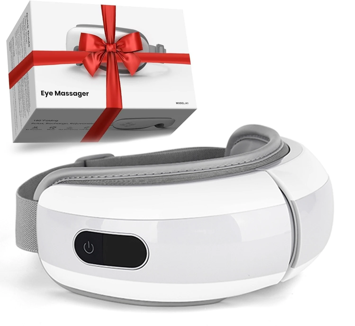 

Foldable Design Smart Heated Eye Care Massager with Air Compression Sleep Eye Mask Blue Tooth Music for Gifts Reduce Eye Strain