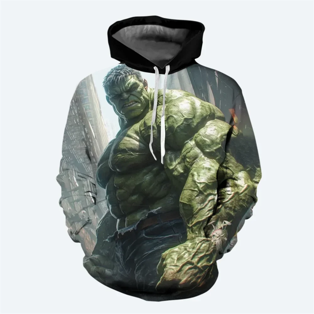 New Marvel Movie Men's Hoodie 3D Printed Green Soldier Pattern Sweater Classic Fashion Street Casual Style Men's Hoodie