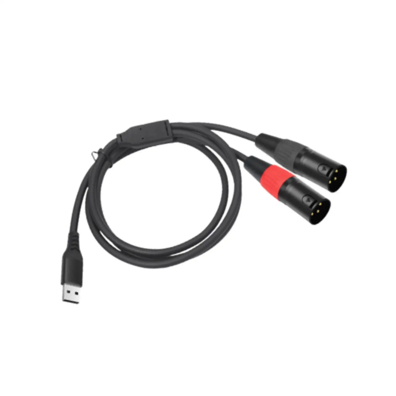 USB A to 2 XLR Male Line Connection Line Connector USB A to 2 XLR Cable for TV Smartphones Home Theater Headphone Laptops