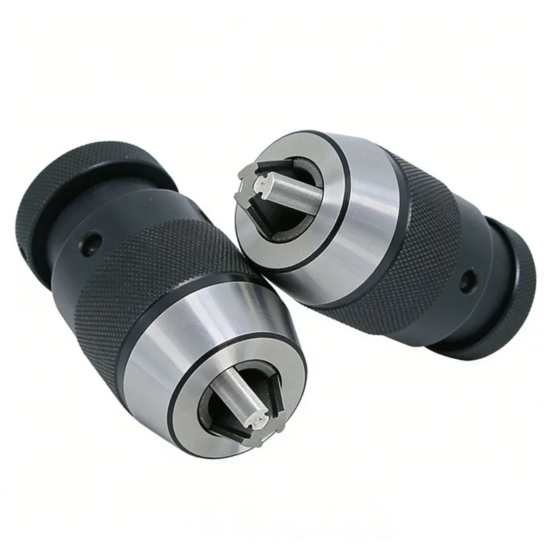 Automatic Self-Tightening Drill Chuck B10 B12 B16 B18 B22 0.5-6 1-10 1-13 1-16 5-20mm Universal Fit for Power Tools