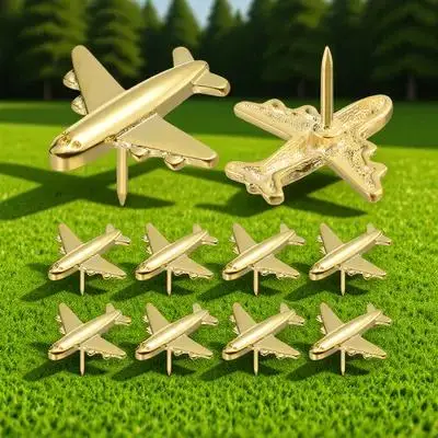 24 Stuks Metalen Vliegtuig Vormige Push Pins Stevige Punaises Voor Bulletin Board Kurk Schuim Kaarten Foto Muur Kantoor Thuis School gebruik