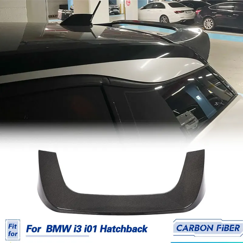 Car Rear Roof Spoiler Wings Carbon Fiber for BMW i3 i01 Hatchback 4-Door 2014-2020 Racing Rear Spoiler Tail Roof Wing Lip