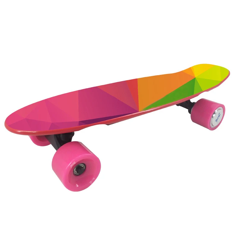 Skateboard Listrik Custom Small Fish Plate Cruiser Maple dengan Remote Control Direct Drive Boosted