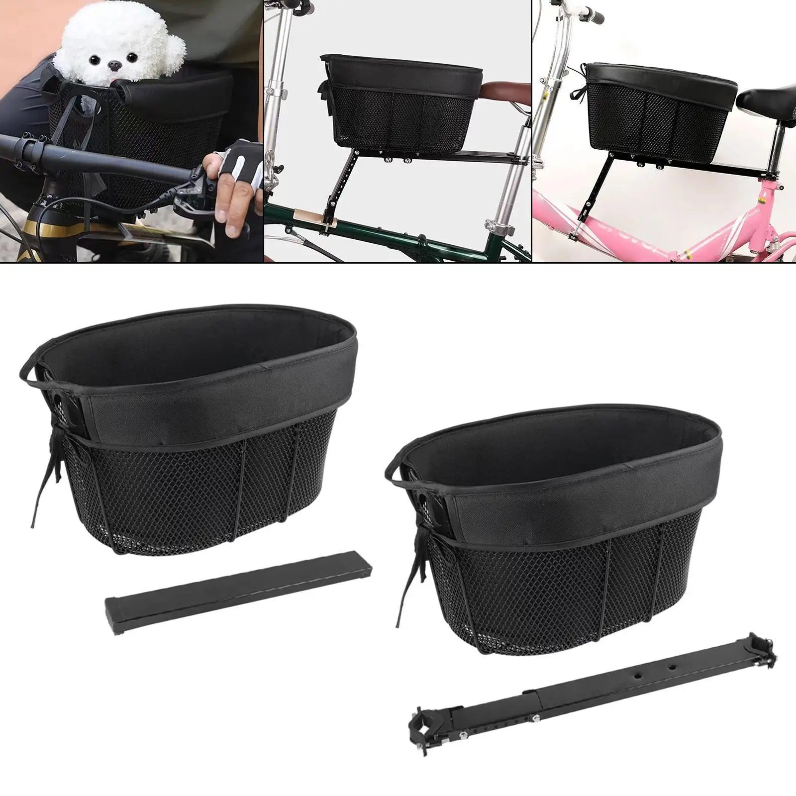 

Bicycle Pet Basket Breathable Dog Bike Basket for Men Women Bicycling Biking
