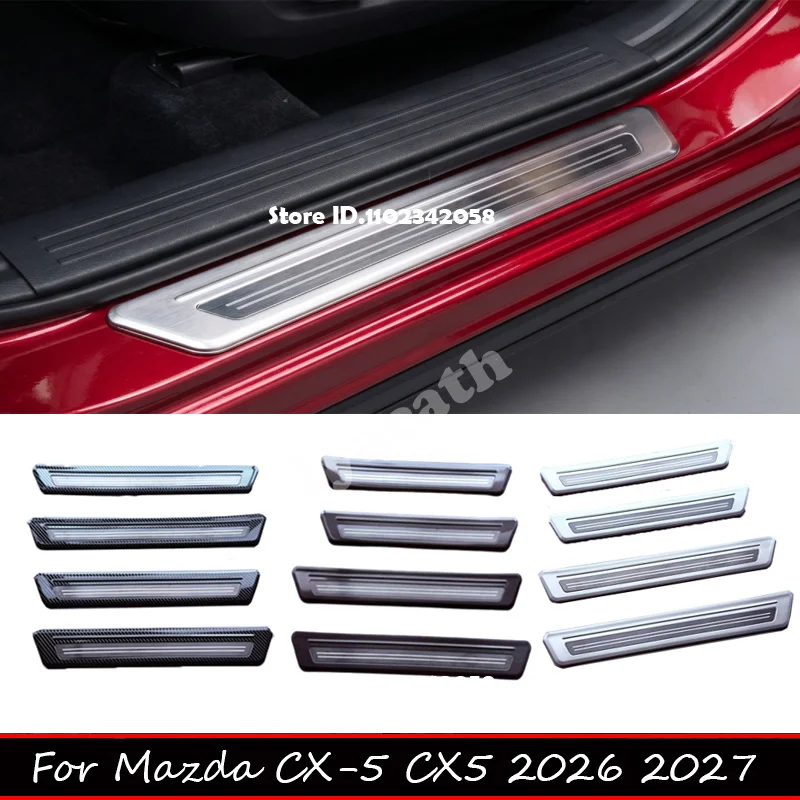 Für Mazda CX-5 CX5 2026 2027 Auto Externe Türschweller Stahl Einstiegsschutzplatte Willkommenspedal Kratzschutz Schwellenleiste