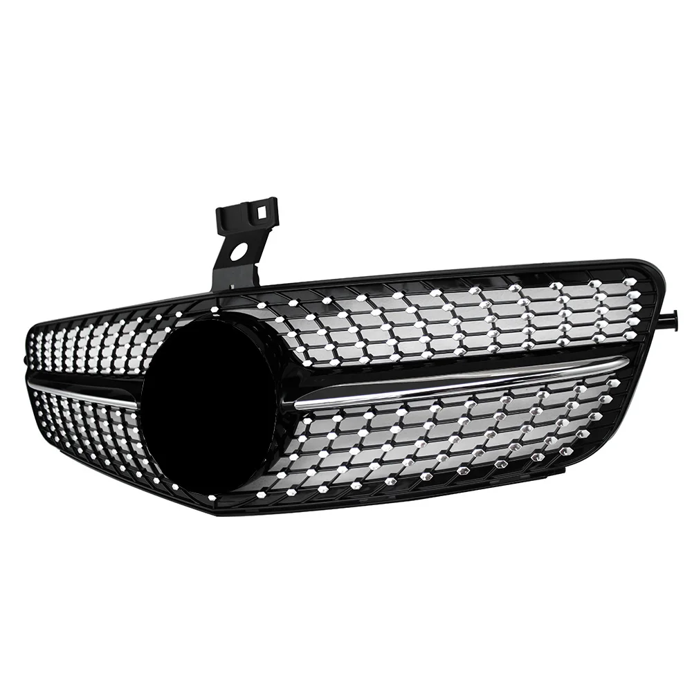 Diamond Radiator Front Bumper Mesh Hood Grille Gril for Mercedes C Class W204 C200 C250 C300 C350 2007-2014 Sedan and Coupe view 5