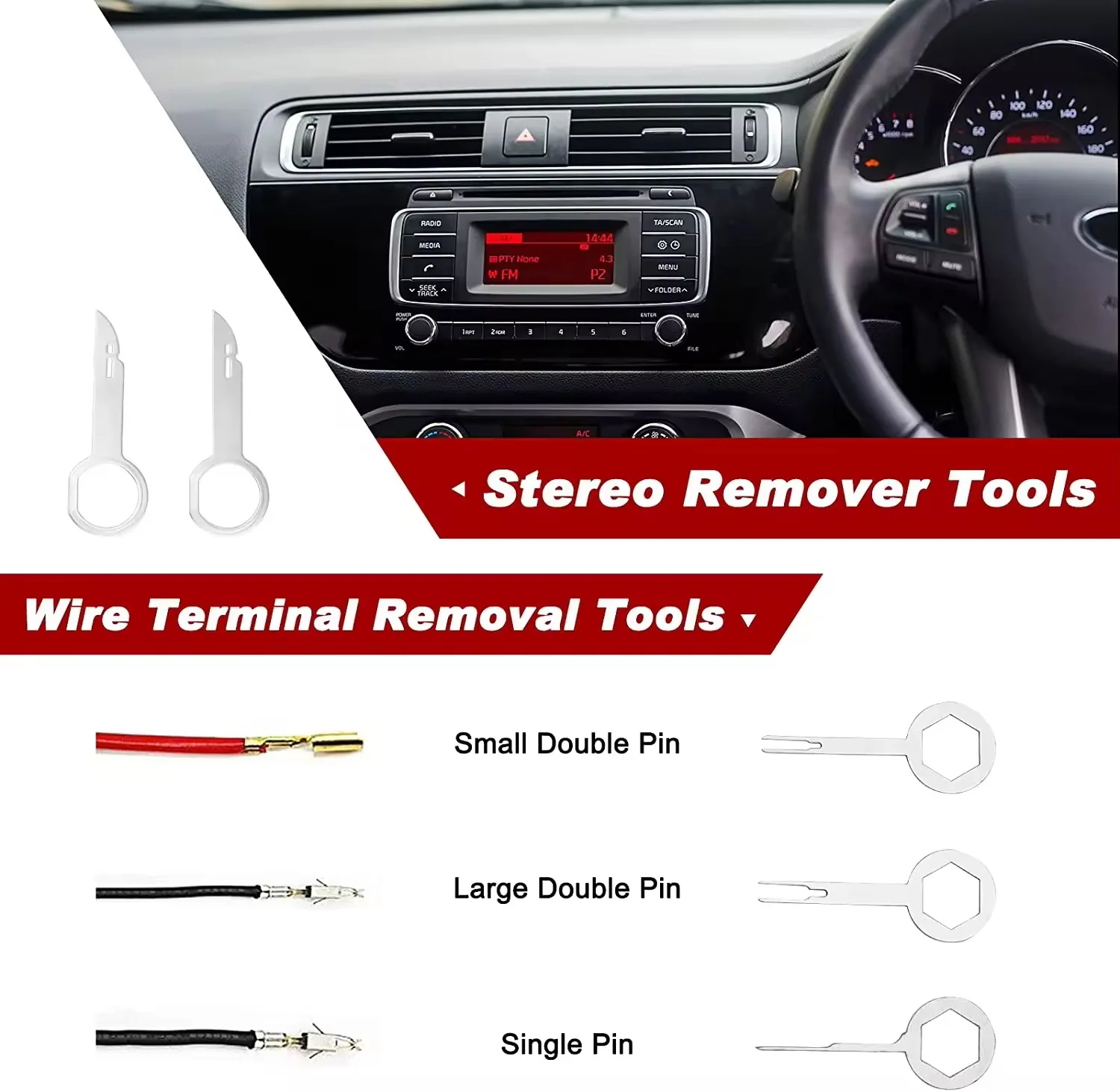 Car Radio Removal and Installation Tool Kit, 38PCS Anti-Scratch Prying Tools for Car Audio Stereo, Dash Panel Repair