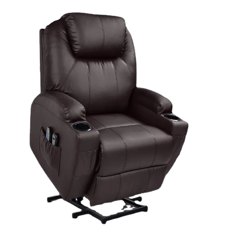 Modern Black Living Room Elderly Electric Power Single Leather Recliner Swivel Lift Rocking Massage Recliner Sofa Chair