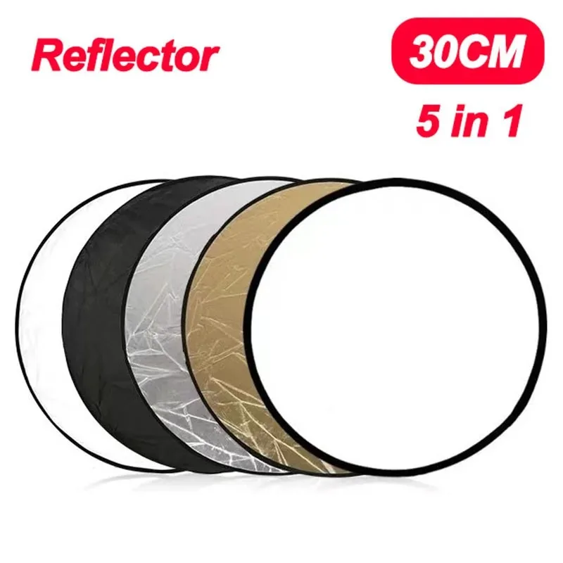 5-in-1 Ronde Reflectoren Opvouwbare Fotografie Invullicht Beslag Diffuser Accessoires Multi-Disc Outdoor Foto Achtergronden Props